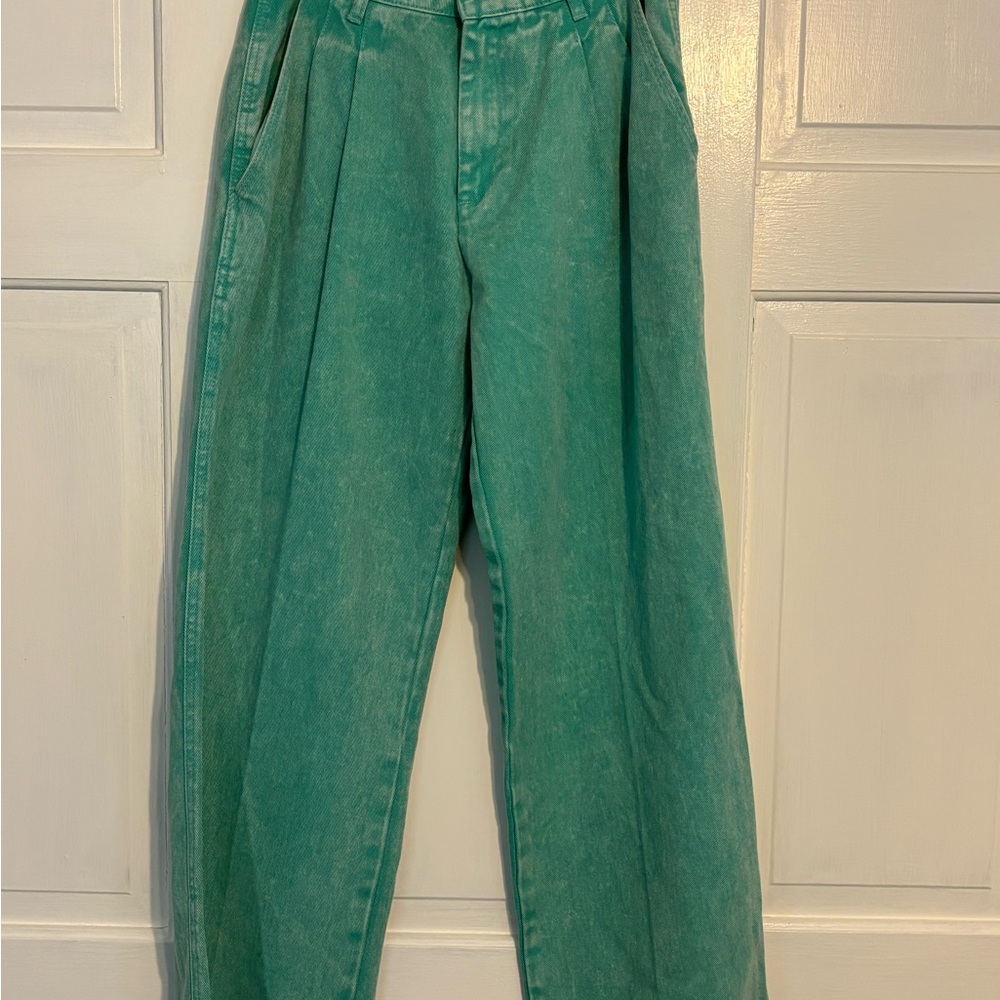 Avec Les Filles Teal Chinos Trouser Jeans size 26